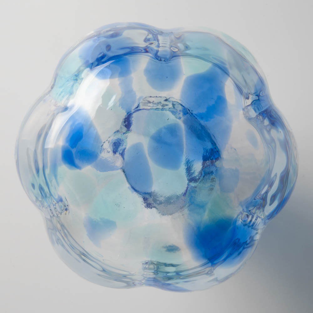 津軽びいどろ 花ひかり シーブルー 津軽びいどろ ガラスもの