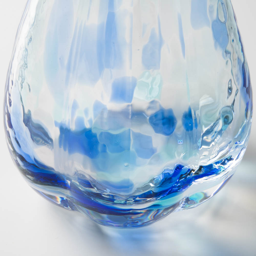 津軽びいどろ 花ひかり シーブルー 津軽びいどろ ガラスもの