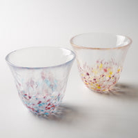 津軽びいどろ sakura 盃ペア(菜の花と青い空) 津軽びいどろ ガラスもの