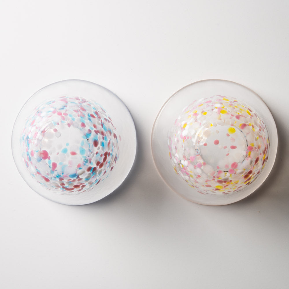 津軽びいどろ sakura 盃ペア(菜の花と青い空) 津軽びいどろ ガラスもの