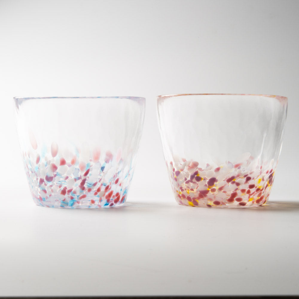 津軽びいどろ sakura フリーグラスペア（菜の花と青い空） ¥3,850 大人