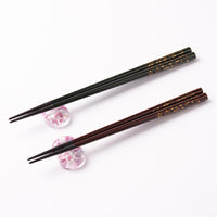 津軽びいどろ sakura 小判箸置/箸セット 津軽びいどろ 木工もの