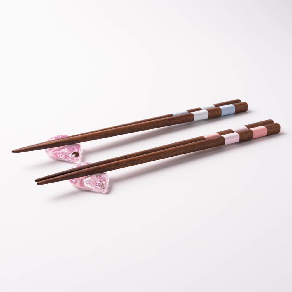 津軽びいどろ sakura しずく箸置/箸セット 津軽びいどろ 木工もの