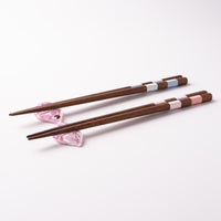 津軽びいどろ sakura しずく箸置/箸セット 津軽びいどろ 木工もの