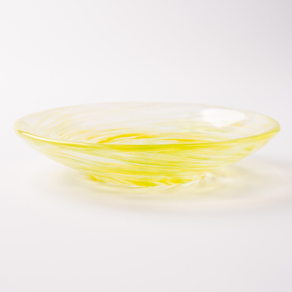 津軽びいどろ 色色豆皿 菜の花 ¥1,430 大人の焼き物