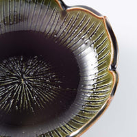 三川内焼 玉峰窯 織部釉ハス型小鉢 三川内焼 玉峰窯 三川内焼