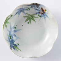 三川内焼 玉峰窯 緑紅葉六方押し小皿 三川内焼 玉峰窯 三川内焼