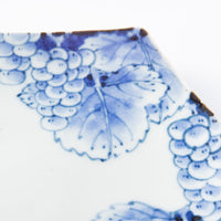 三川内焼 玉峰窯 ぶどう六角取皿 三川内焼 玉峰窯 三川内焼