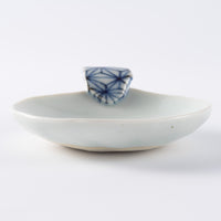 三川内焼 玉峰窯 手付き豆皿 麻の葉 三川内焼 玉峰窯 三川内焼