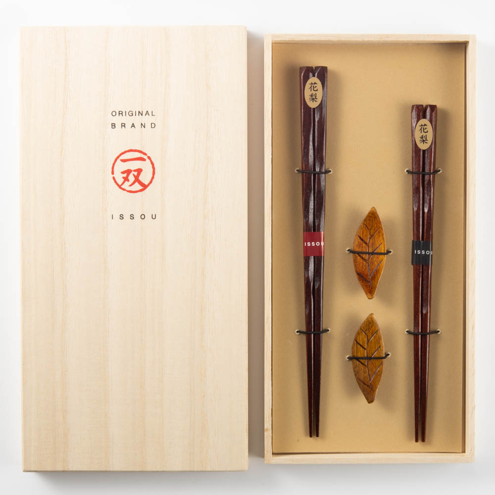 花梨彫刻「若竹」箸 - 工芸品