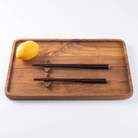 一双 若狭塗箸 花梨&箸置ゆずりは2P(桐箱入り) 一双 木工もの