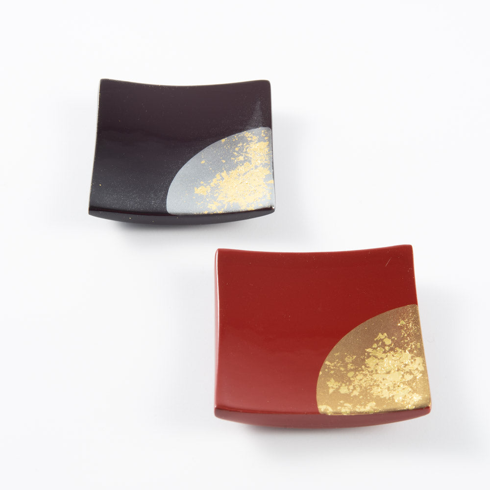 一双 若狭塗箸 瑞雲&箸置箔散らし2P(桐箱入り) 一双 木工もの