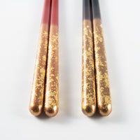 一双 若狭塗箸 瑞雲&箸置箔散らし2P(桐箱入り) 一双 木工もの