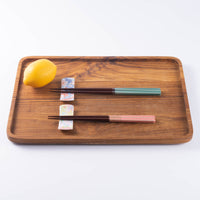 一双 若狭塗箸 箸置付夫婦箸 ほのか(桐箱入り) 一双 木工もの