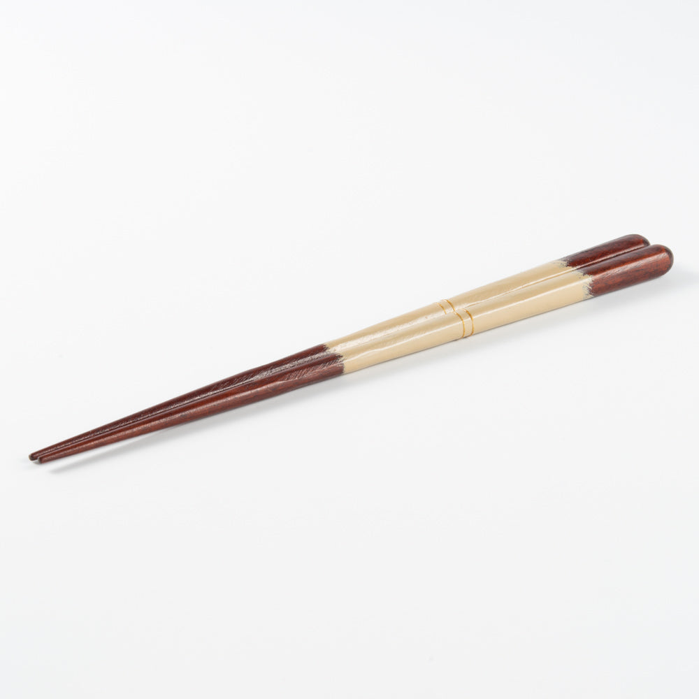 一双 若狭塗箸 冬支度 21cm(ベージュ) 一双 木工もの