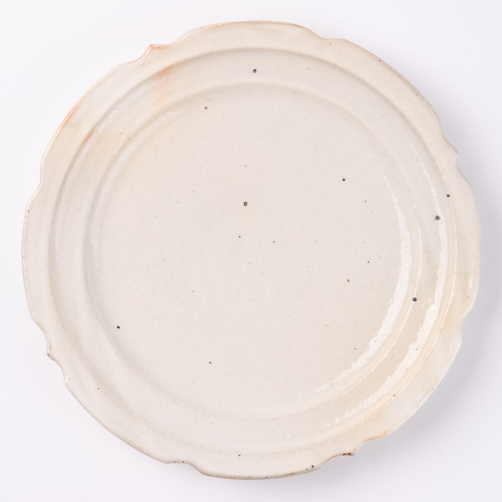 古谷製陶所 鉄散 彫刻皿7寸 信楽焼 古谷製陶所 信楽焼