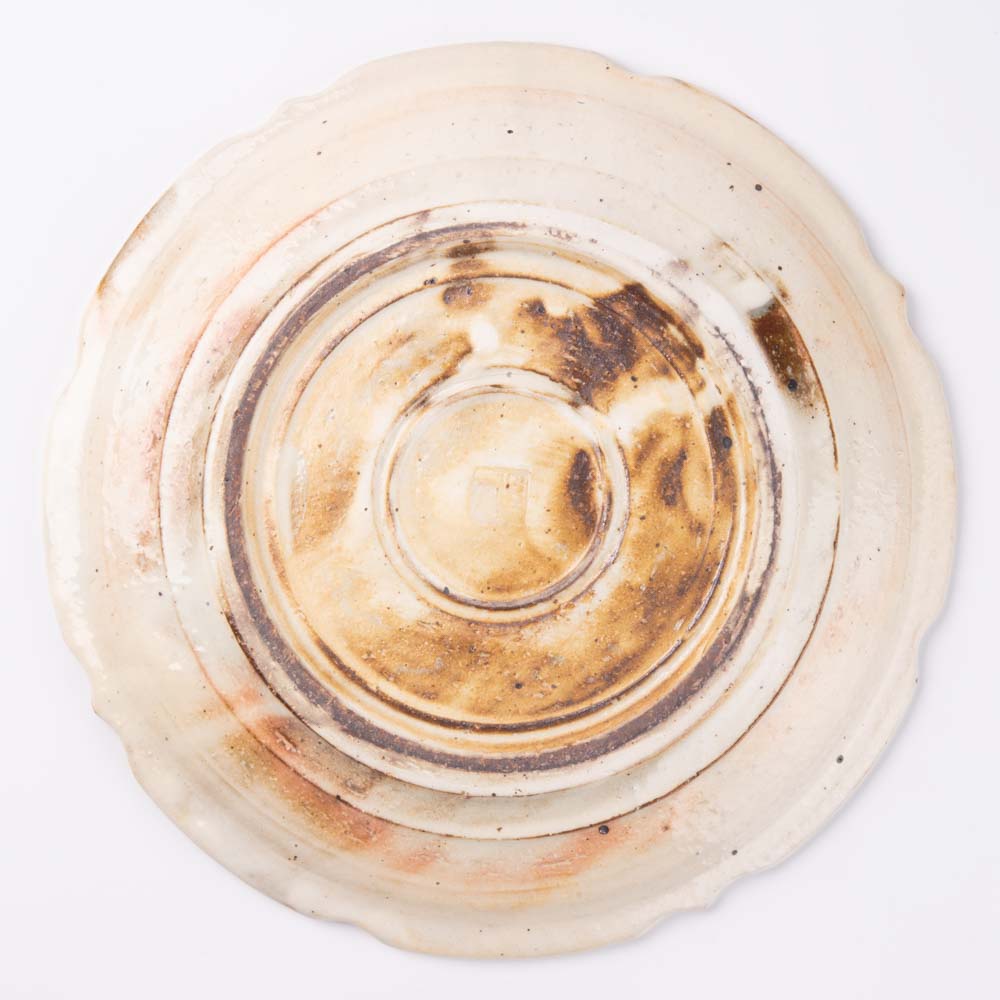 古谷製陶所 鉄散 彫刻皿7寸 信楽焼 古谷製陶所 信楽焼