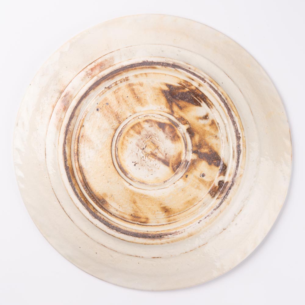 古谷製陶所 鉄散 リーフリム皿8寸 信楽焼 古谷製陶所 信楽焼