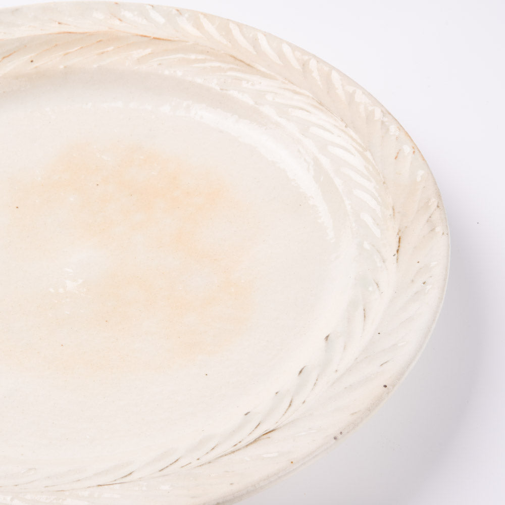 古谷製陶所 鉄散 リーフリム皿8寸 信楽焼 古谷製陶所 信楽焼