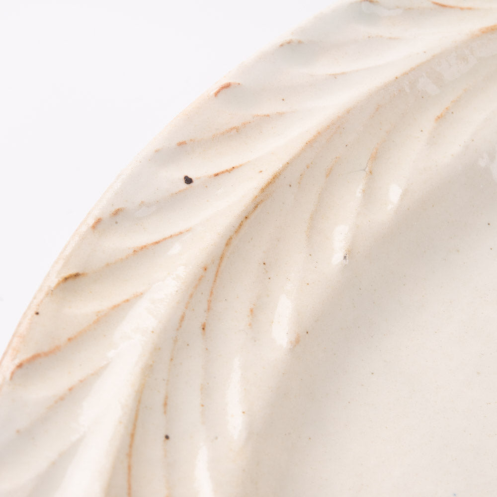 古谷製陶所 鉄散 リーフリム皿8寸 信楽焼 古谷製陶所 信楽焼