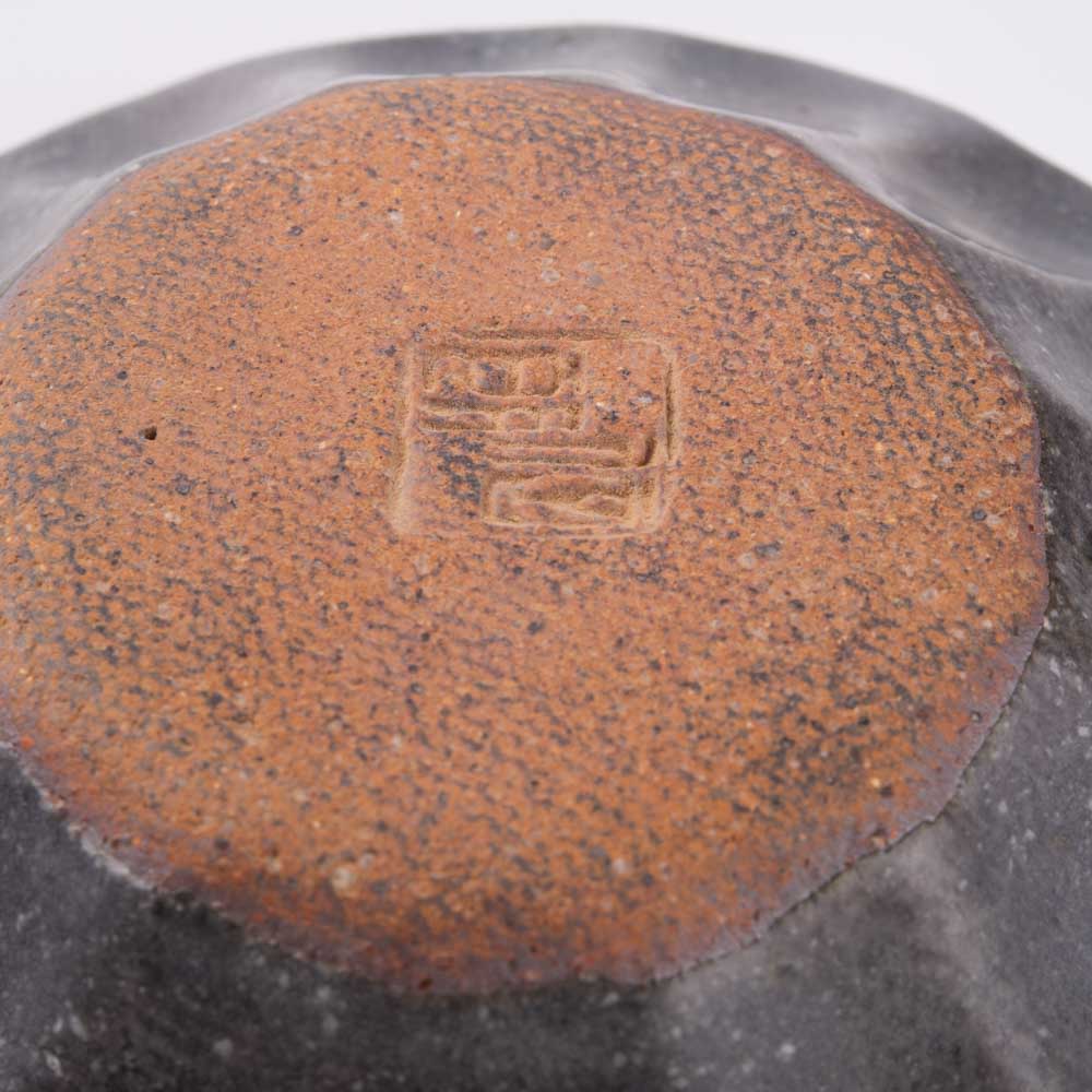 古谷製陶所 グレー釉 輪花深皿 豆 信楽焼 古谷製陶所 信楽焼