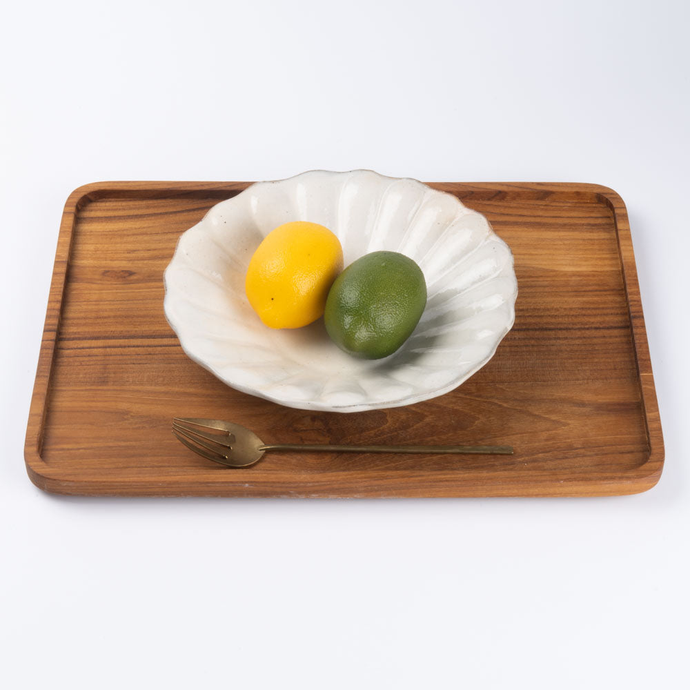 古谷製陶所 鉄散 輪花深皿 大 信楽焼 古谷製陶所 信楽焼