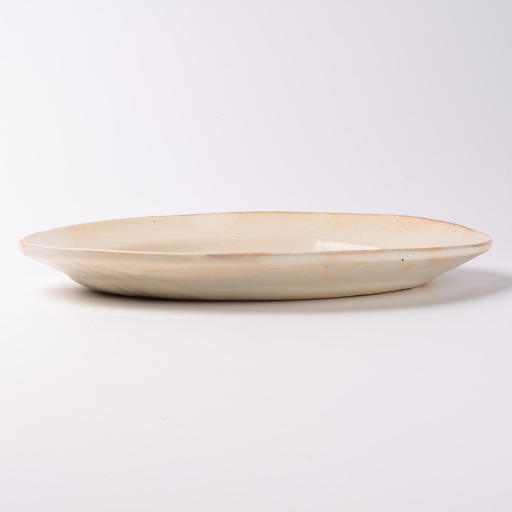 古谷製陶所 鉄散 ダ円リム皿 大 信楽焼 古谷製陶所 信楽焼