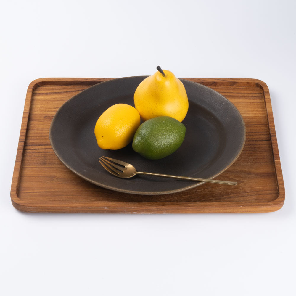 古谷製陶所 サビ釉 ダ円リム皿 大 ¥3,960 大人の焼き物