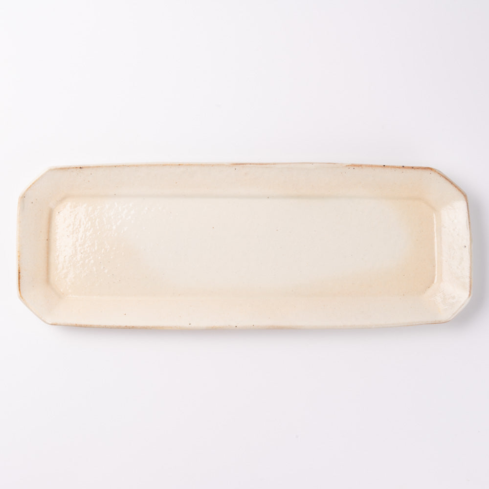 古谷製陶所 鉄散 八角長皿 信楽焼 古谷製陶所 信楽焼