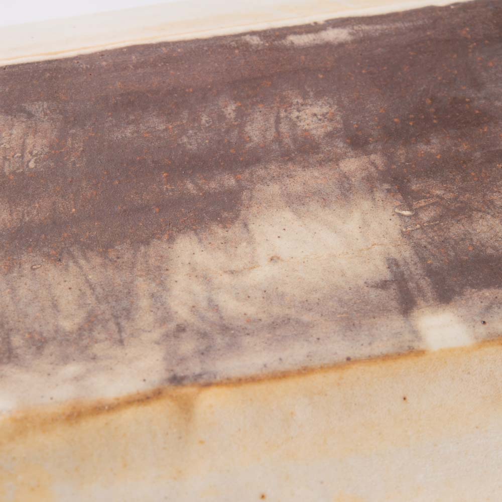 古谷製陶所 鉄散 八角長皿 信楽焼 古谷製陶所 信楽焼