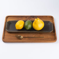 古谷製陶所 サビ釉 八角長皿 信楽焼 古谷製陶所 信楽焼