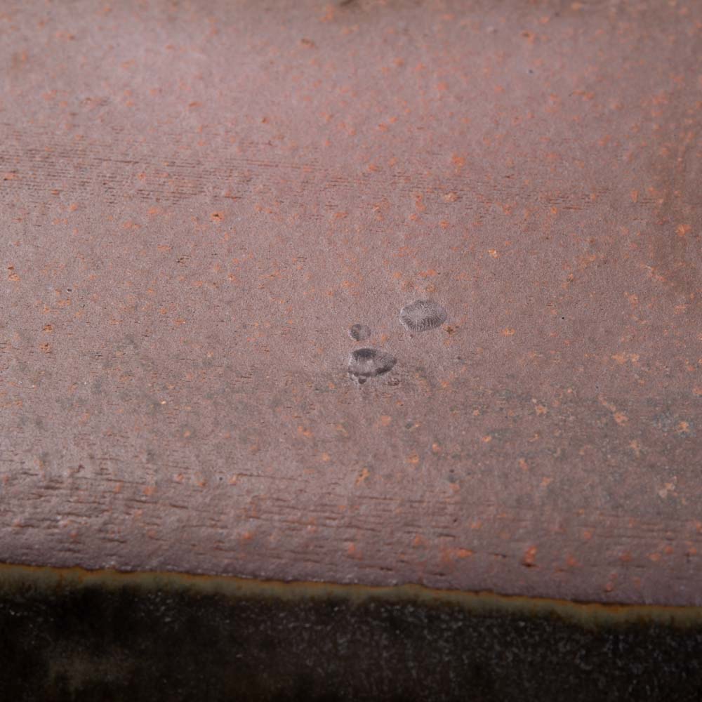 古谷製陶所 サビ釉 八角長皿 信楽焼 古谷製陶所 信楽焼