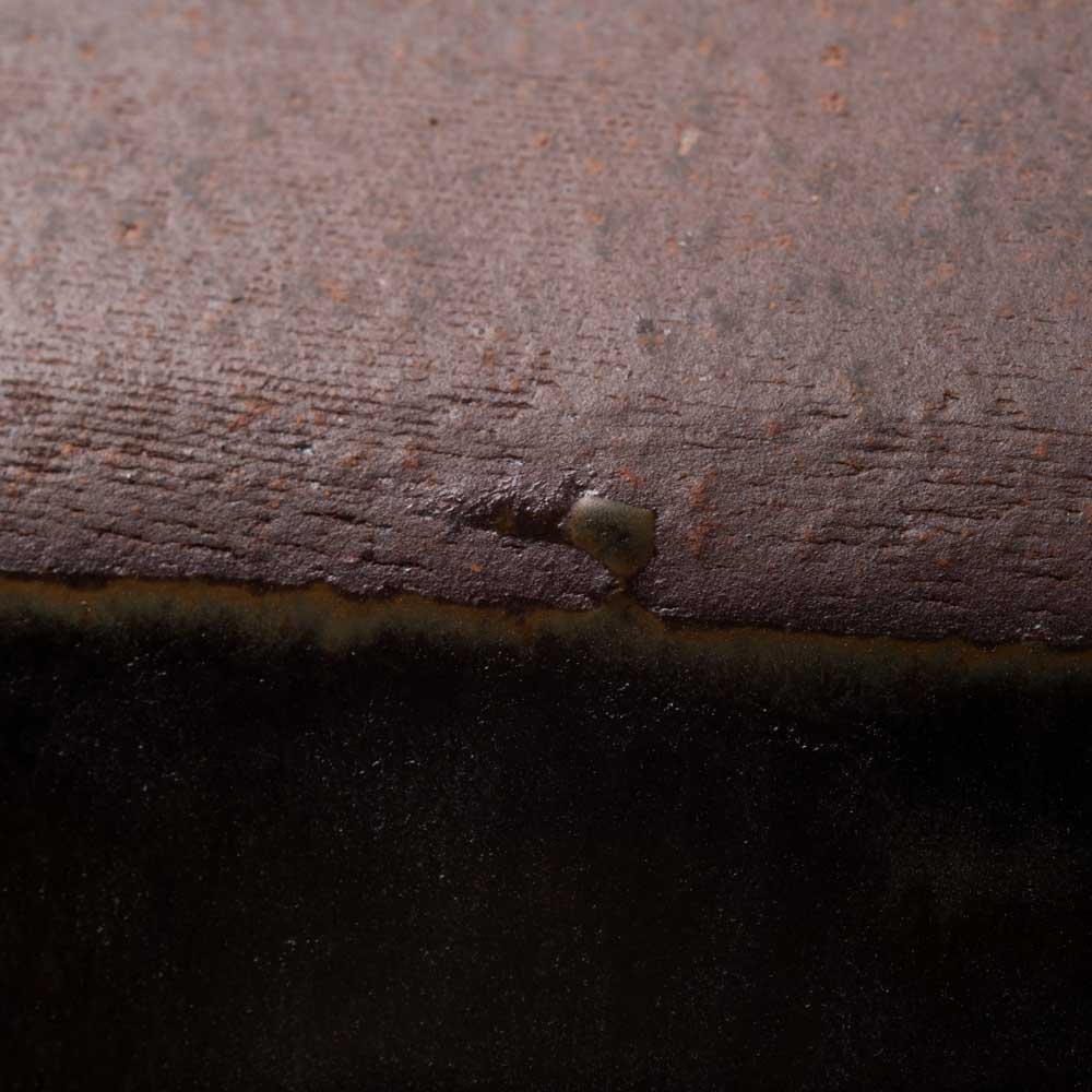 古谷製陶所 サビ釉 八角長皿 信楽焼 古谷製陶所 信楽焼