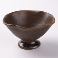 古谷製陶所 サビ釉 輪花高台鉢 信楽焼 古谷製陶所 信楽焼