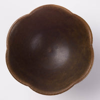 古谷製陶所 サビ釉 輪花高台鉢 信楽焼 古谷製陶所 信楽焼