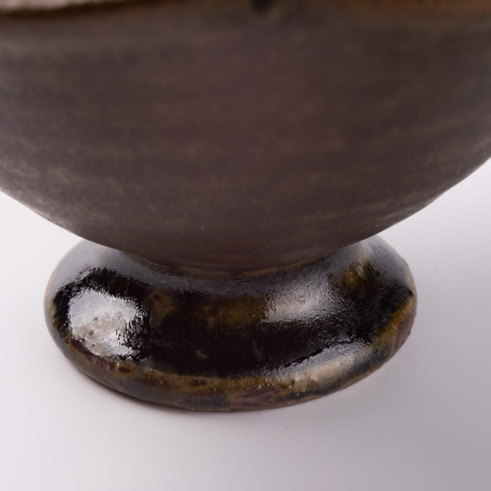 古谷製陶所 サビ釉 輪花高台鉢 信楽焼 古谷製陶所 信楽焼