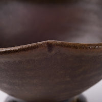 古谷製陶所 サビ釉 輪花高台鉢 信楽焼 古谷製陶所 信楽焼