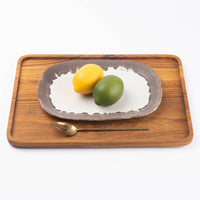 3RD CERAMICS パンのお皿 WeekEND 茶 3RD CERAMICS 陶磁器作家もの