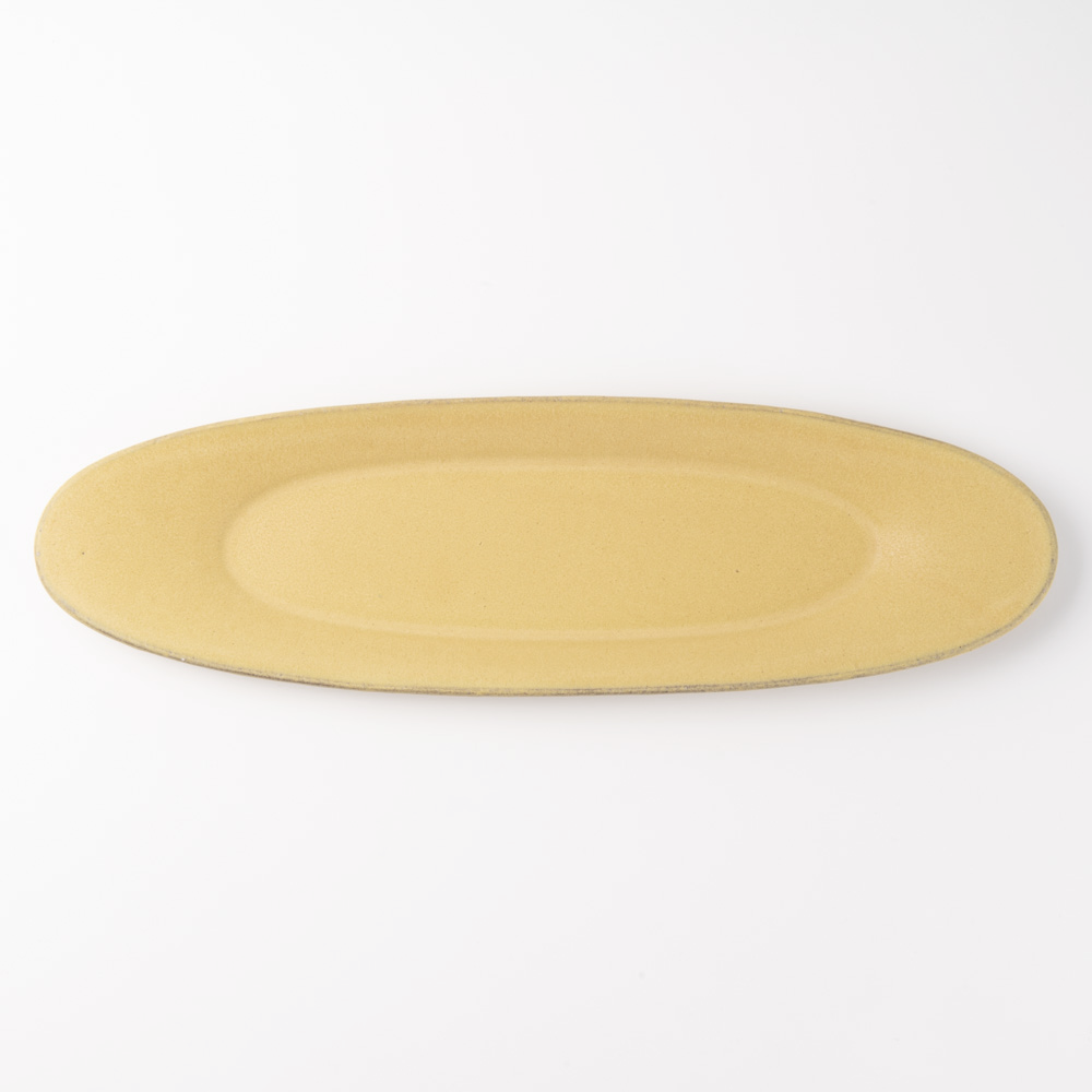 3RD CERAMICS 楕円皿 L 黄 3RD CERAMICS 陶磁器作家もの