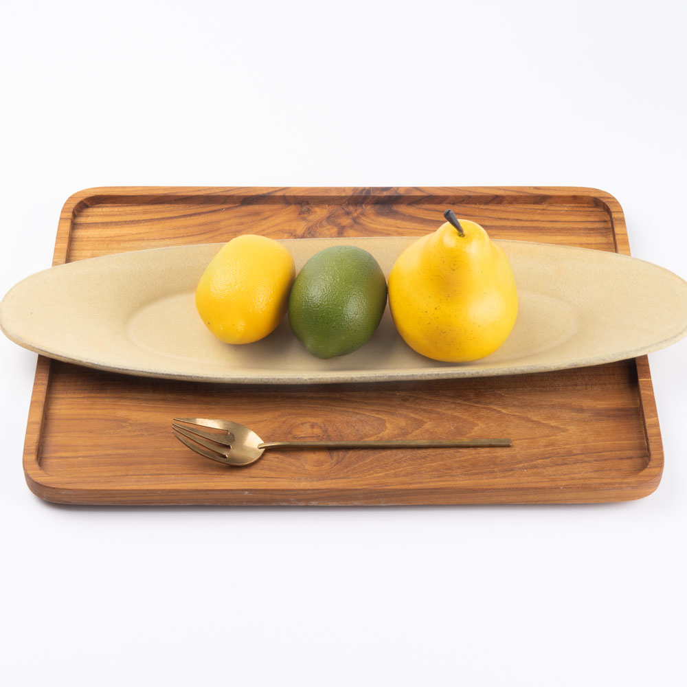 3RD CERAMICS 楕円皿 L 黄 3RD CERAMICS 陶磁器作家もの