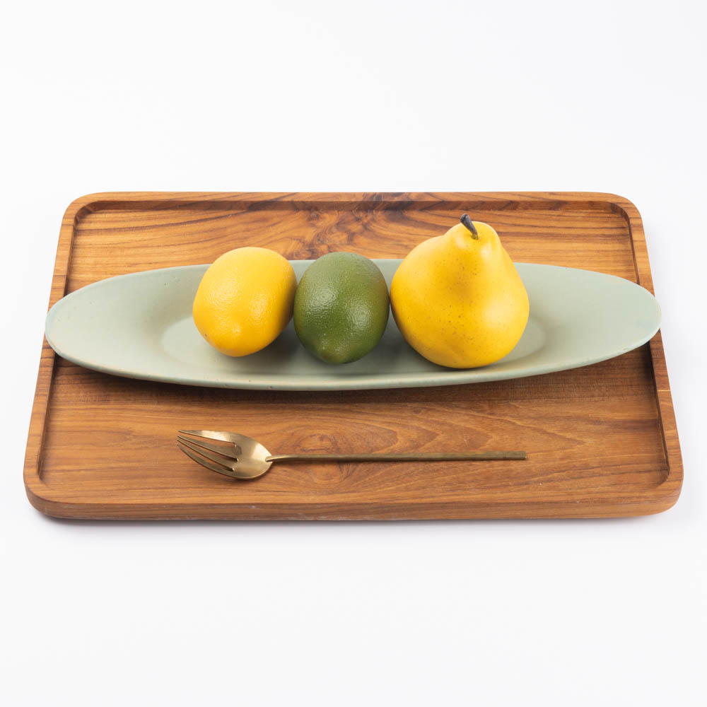 3RD CERAMICS 楕円皿 M ターコイズ ¥5,830 大人の焼き物