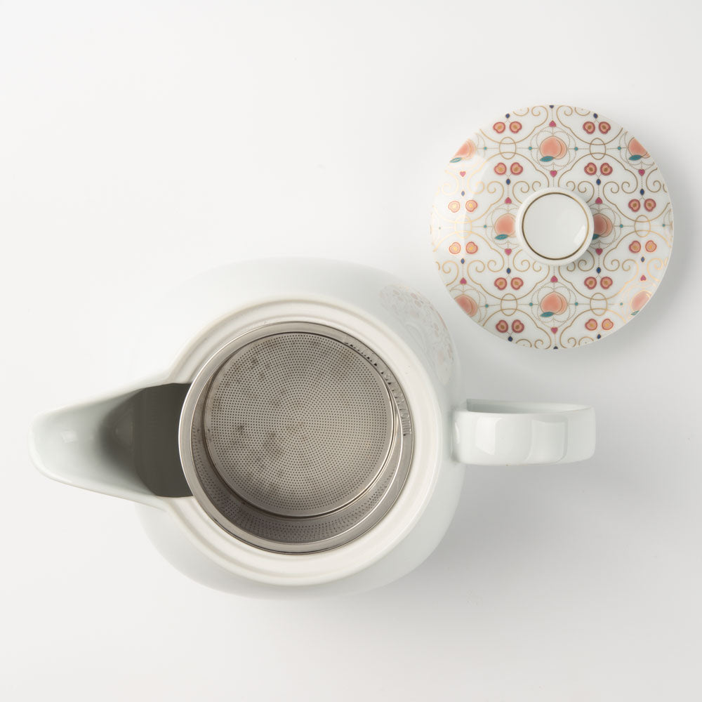 未使用品☆有田焼☆賞美堂本店☆くだもの れもん☆ポット☆茶こし付き 有田焼 賞美堂本店 くだもの もも ポット 茶こし付き ¥10,560 大人の焼き物