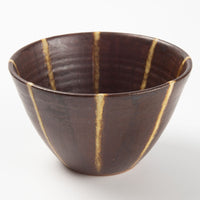 Deep Gorge WAN(飯碗・フリーカップ) acorn & tan(焦茶 x 黄) Deep Gorge 陶磁器作家もの