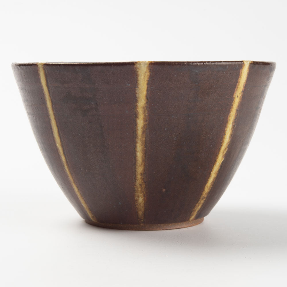 Deep Gorge WAN(飯碗・フリーカップ) acorn & tan(焦茶 x 黄) Deep Gorge 陶磁器作家もの