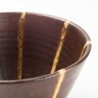 Deep Gorge WAN(飯碗・フリーカップ) acorn & tan(焦茶 x 黄) Deep Gorge 陶磁器作家もの