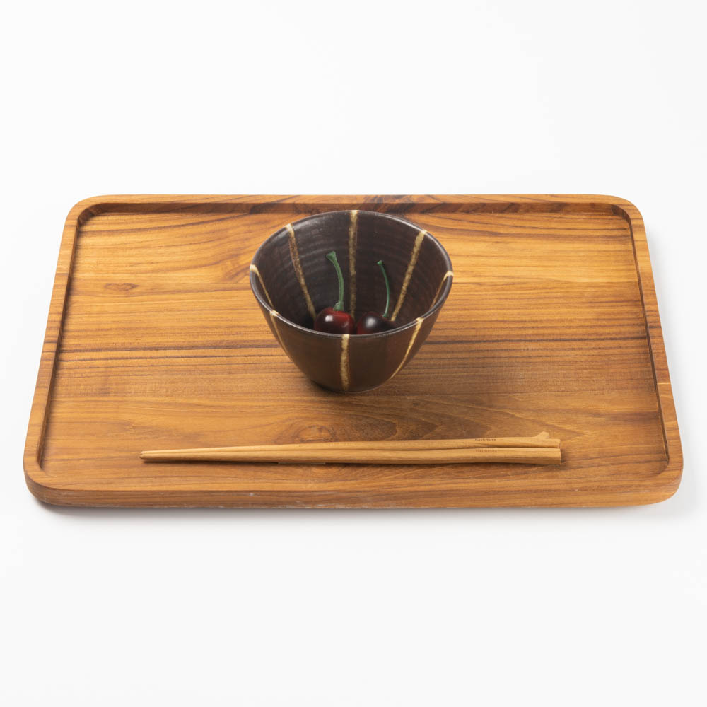 Deep Gorge WAN(飯碗・フリーカップ) acorn & tan(焦茶 x 黄) Deep Gorge 陶磁器作家もの