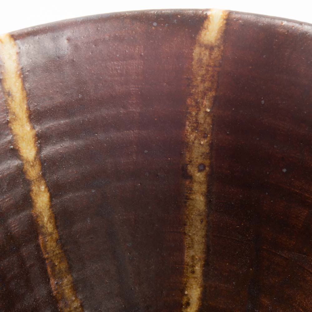 Deep Gorge WAN(飯碗・フリーカップ) acorn & tan(焦茶 x 黄) Deep Gorge 陶磁器作家もの