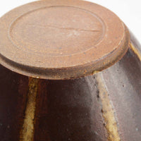 Deep Gorge WAN(飯碗・フリーカップ) acorn & tan(焦茶 x 黄) Deep Gorge 陶磁器作家もの