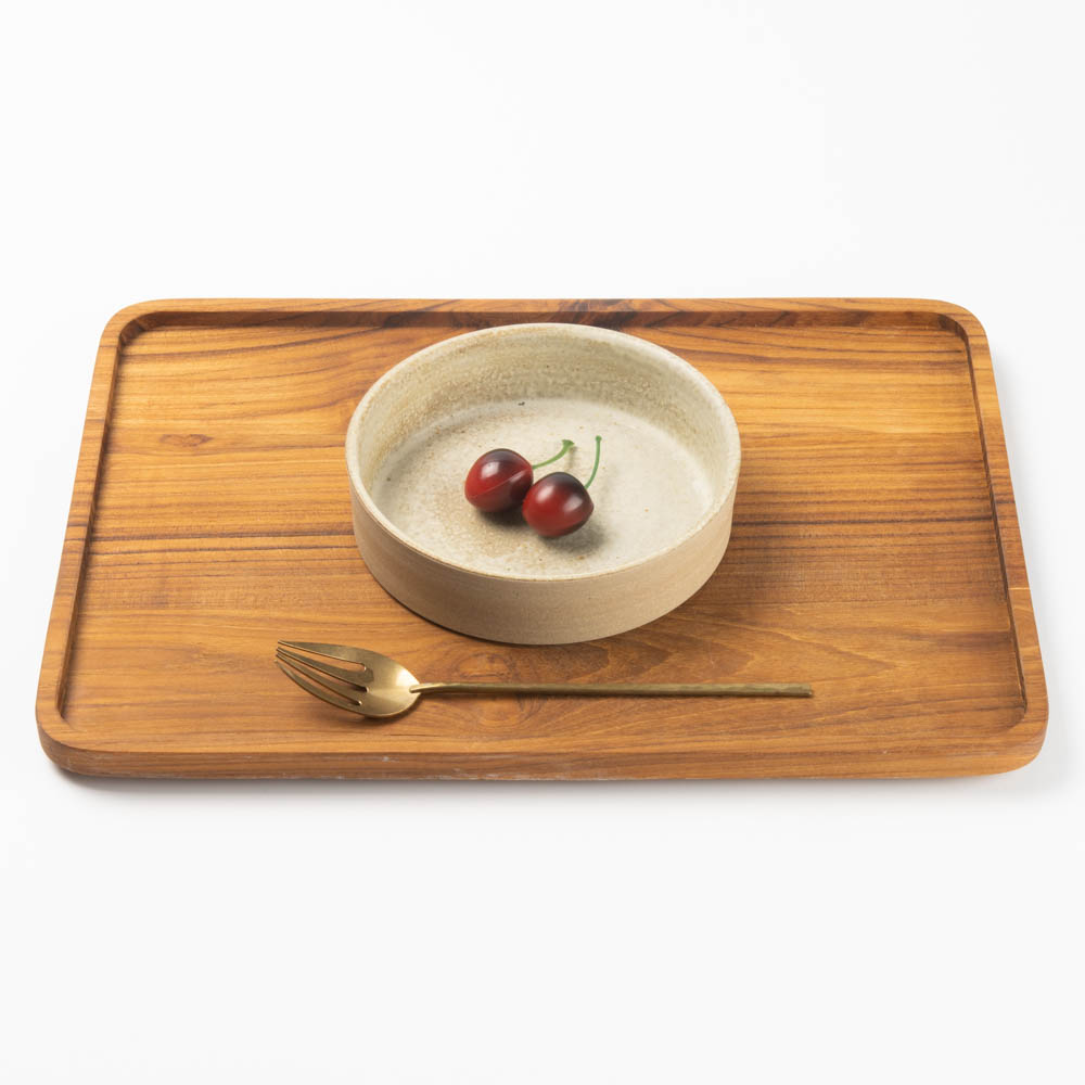 作家 エヴァンズ高田寛子 FLAT BOWL SAND(ベージュ) 作家 エヴァンズ高田寛子 陶磁器作家もの