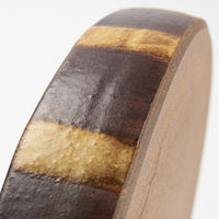 作家 エヴァンズ高田寛子 FLAT M acorn & tan(焦茶 x 黄) 作家 エヴァンズ高田寛子 陶磁器作家もの